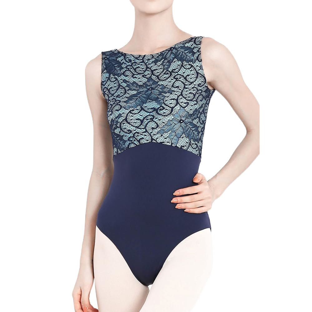 Dance Elite - Aquazul 여성용 레오타드 네이비 및 댄스, 댄스 발레 Navy Adult XL - 상품 이미지