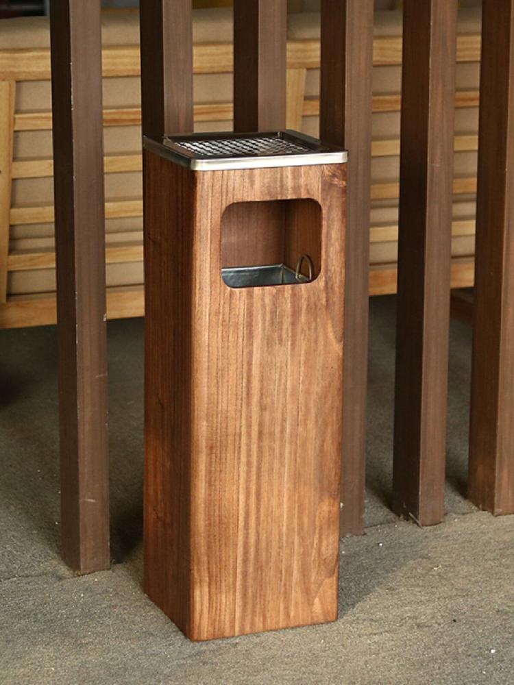원목 휴지통 재떨이 상업용 가정용 분리수거 다용도 - 상세 이미지 2