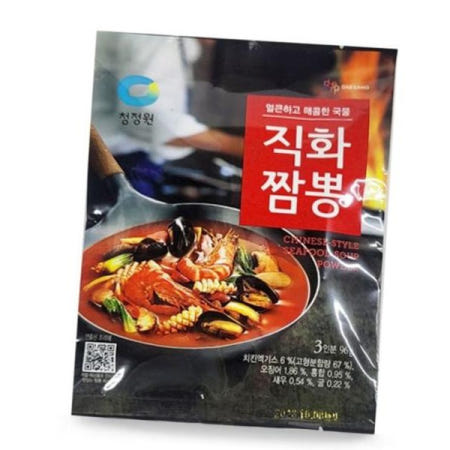 청정원 간편요리 쿨샵 청정원 직화짬뽕분말 불맛짬뽕 육수 분말 3인분