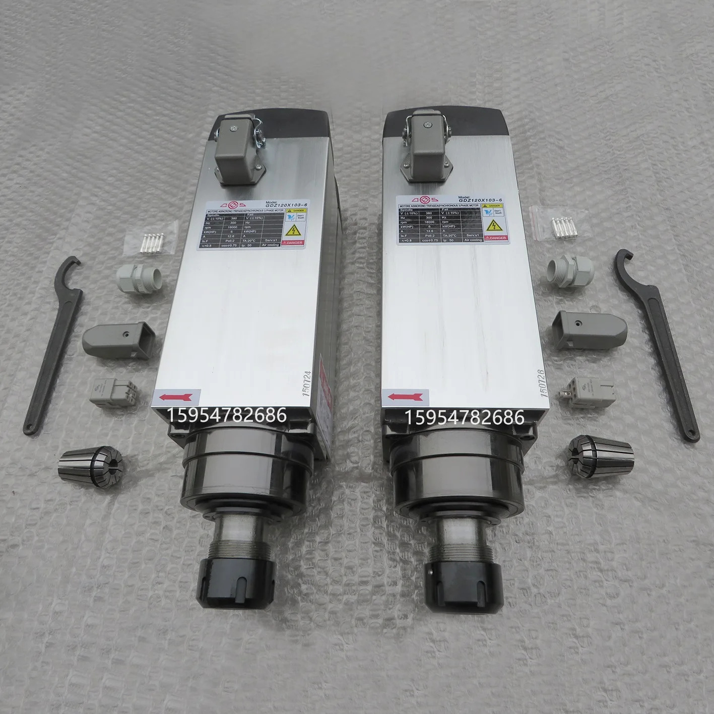 6kW 기계 스핀들 GDZ120x103-6 고출력 6kw 사각 공냉식