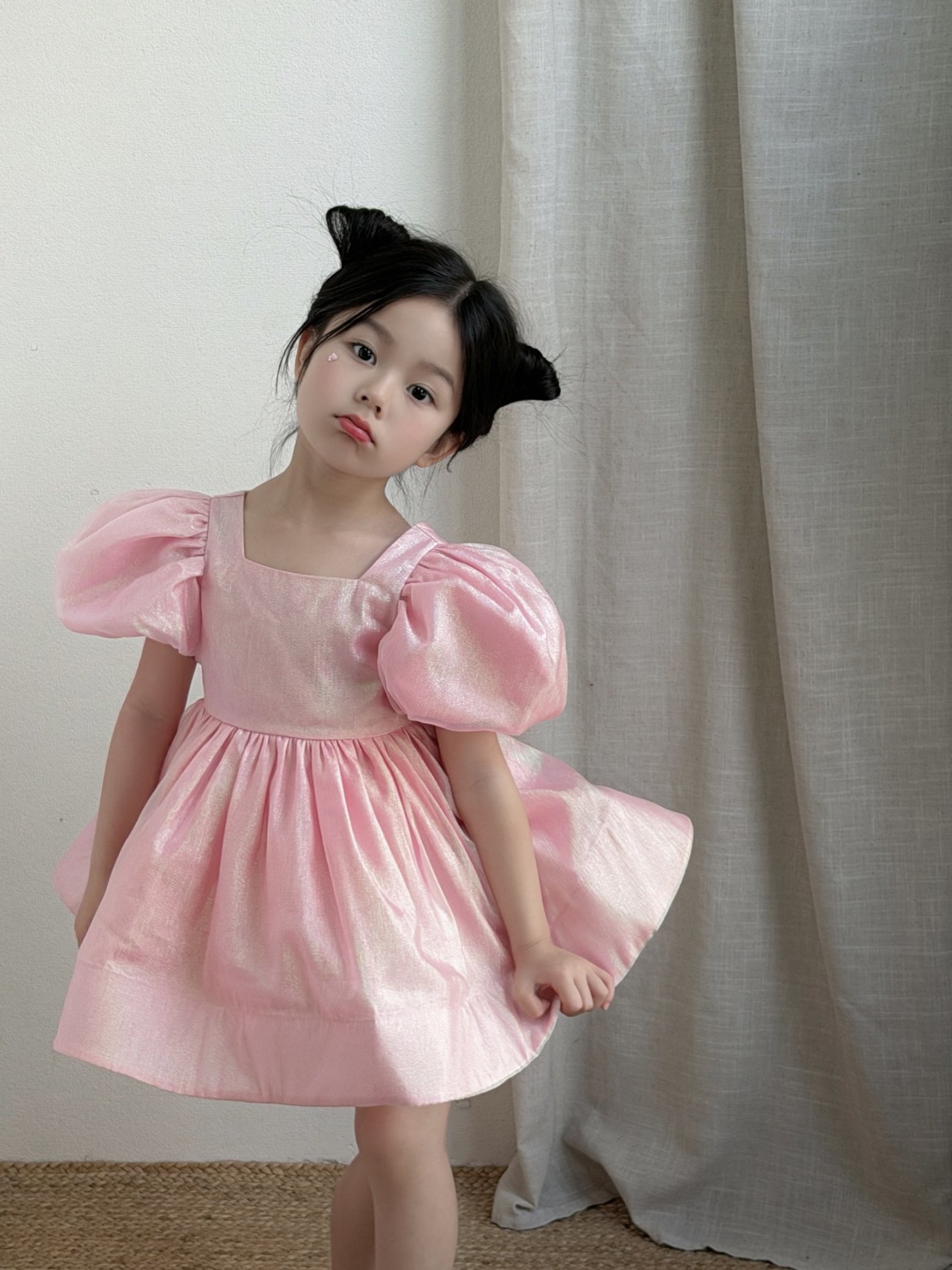 여아드레스 돌리 미니 핑크 생일 파티 유아 아기 화동 드레스 이미지 6