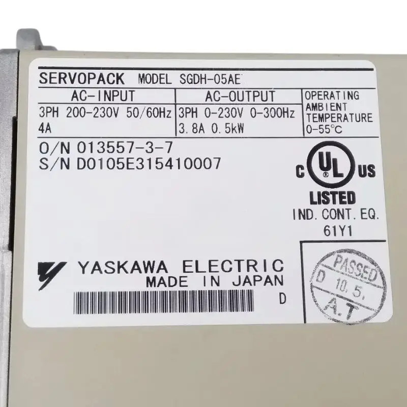 Yaskawa 서보 드라이브 신형 SGDH-05AE 신속