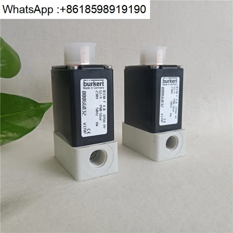 솔레노이드 밸브 0330F4.0 EPDM PP G1/4 PN0-5bar 230V 8W 00066032