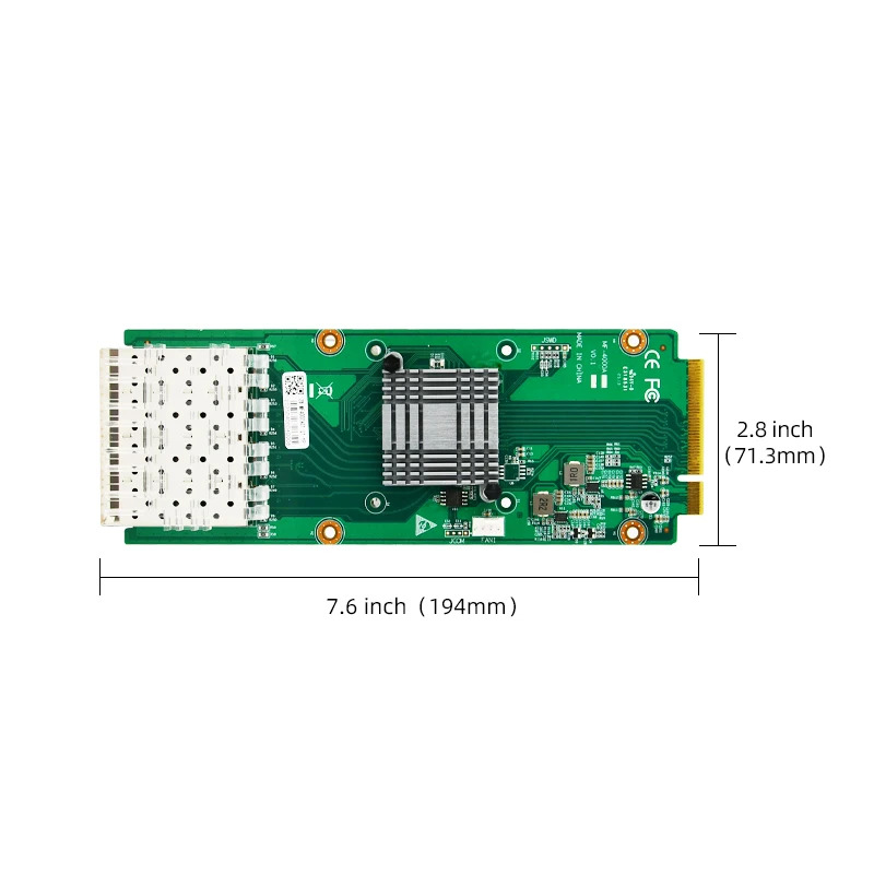 서버 PC 산업Windows Linux4포트 기가비트 PCIe 파이버 네트워크 카드 SFP 1000Mbps N400L-X4 칩