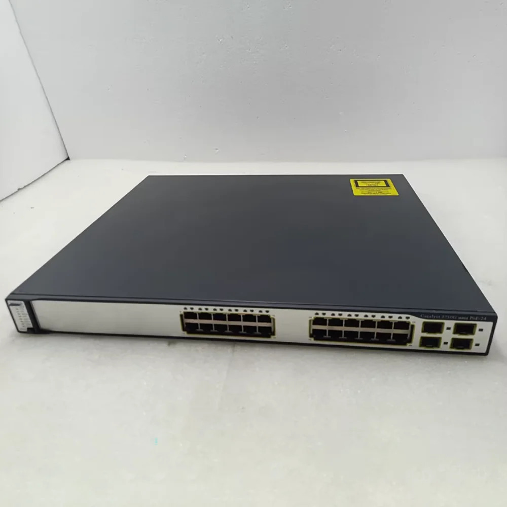 Cisco WS-C3750G-24PS-S24포트 기가비트 POE 전원 공급 4포트 광 네트워크 스위치