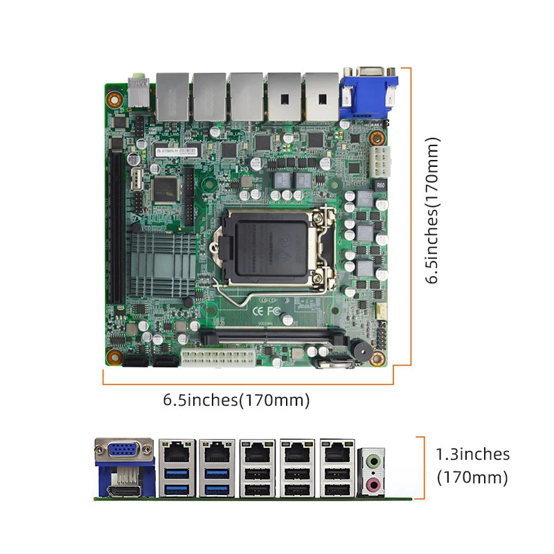 adipcom 7590 마더보드LGA 1151 다네트워크 포트를 갖춘 Vision 전산업보드 대/대 데스크탑 CP 지원