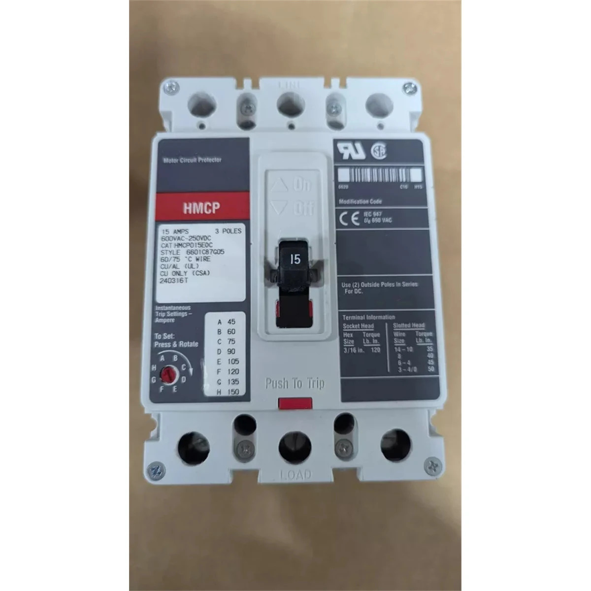 HMCPS150U4/HMCPS150U4C/HMCPS015E0C/HMCP015E0C 전기 회로차단기
