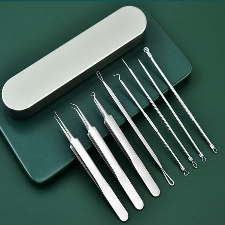 위드윈 피지 압출기 8종 스테인레스 핀셋 블랙헤드 제거기