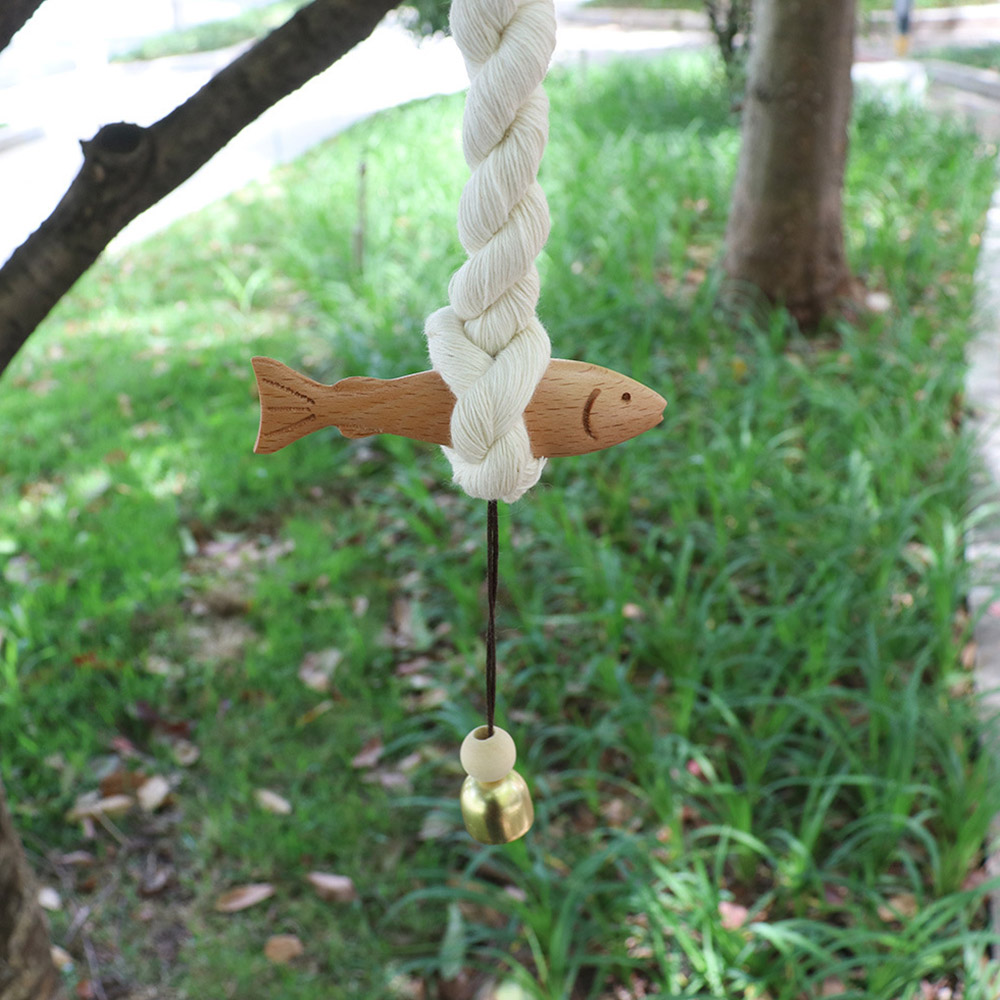 액막이명태도어벨 풍경소리 핸드메이드 마크라메 물고기 문종