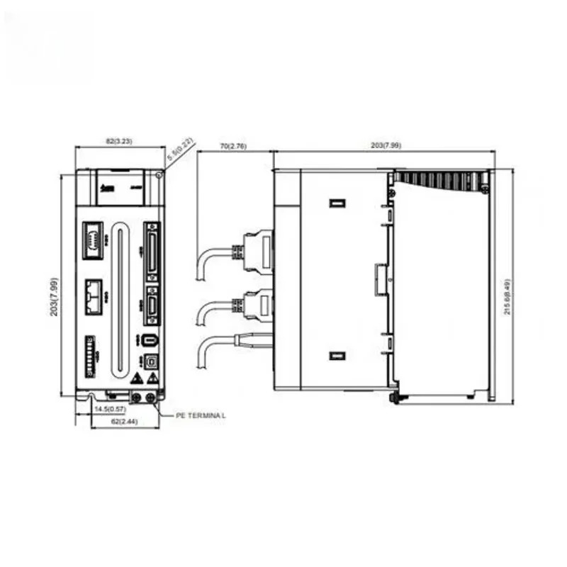 오리지널 ASD-A2-3043-E A2 서보 드라이브 3KW 480V 3PH