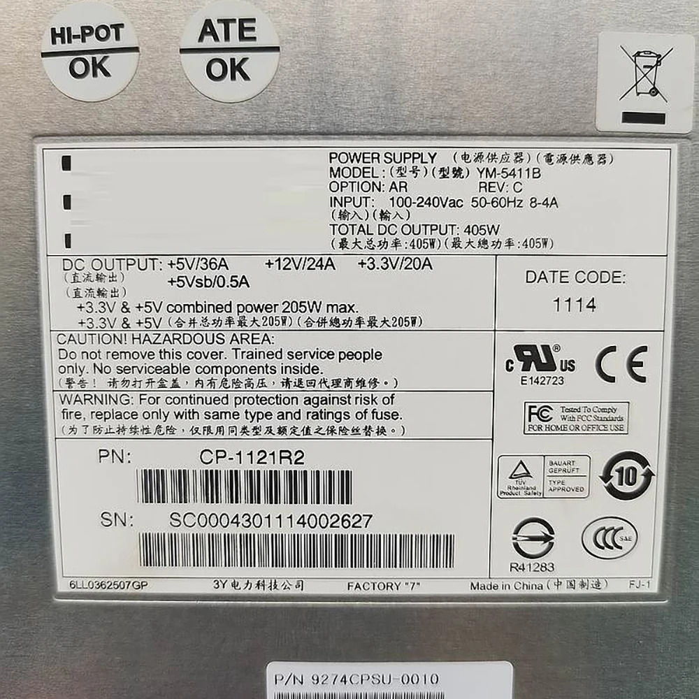 3Y YM-5411B 어레이 전원 모듈 9274CPSU-0010 CP-1121R2