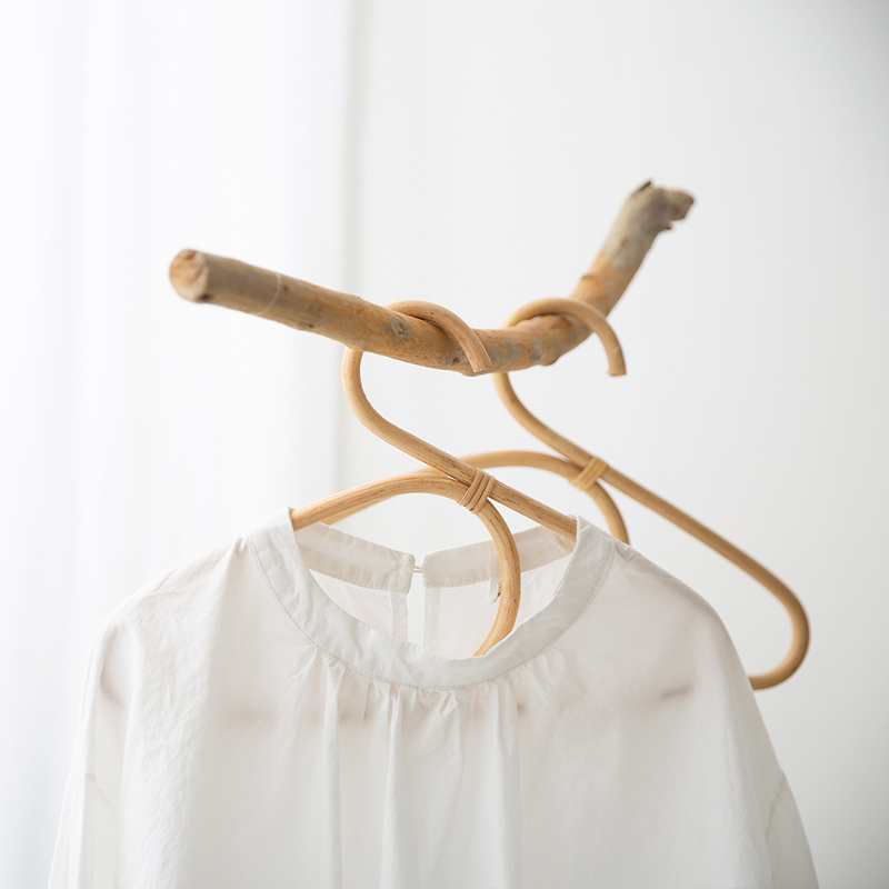 라탄옷걸이 미니 우드 아이방옷걸이 꾸미기 원목 디자인 옷가게 옷행거 촬영소품 3P세트