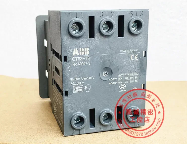 2025.4 ABB 단로기 OT63ET3 1SCA 022353 R7130 포장 80A
