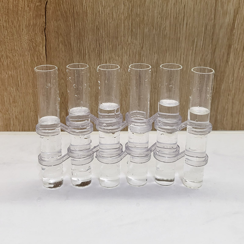 루시 이케바나 유리화병 꽃꽂이 실린더 투명 시험관 수경재배 꽃병 6구