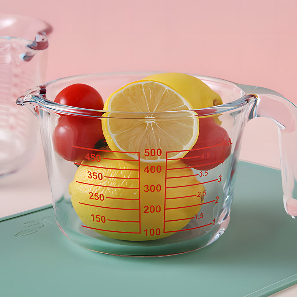 이유식 세제 내열 유리 비커 계량컵 500ml, 1개 이미지 8