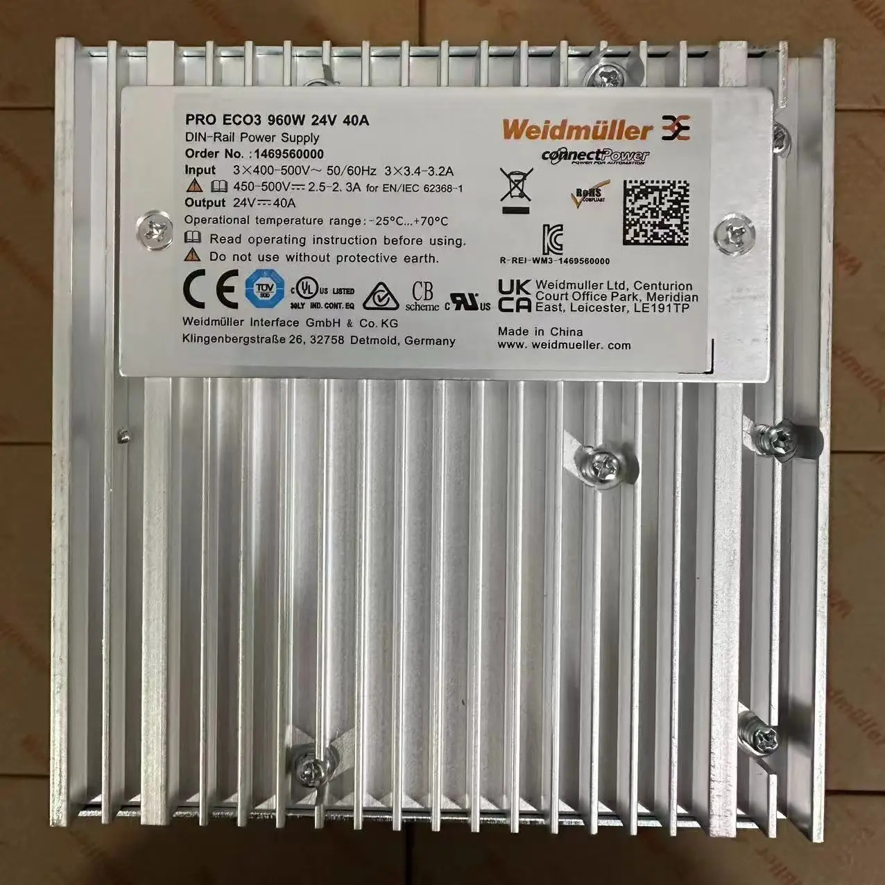 스위칭 전원공급장치 PRO ECO 960W 24V 40A 1469520000