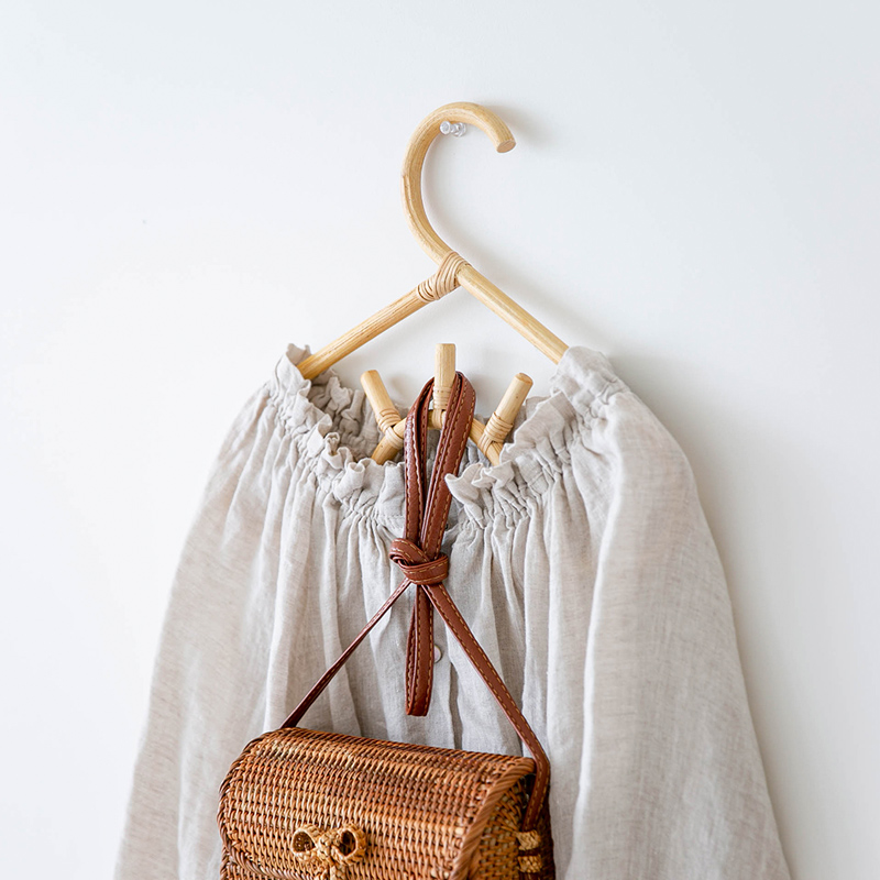 써니 라탄옷걸이 미니 우드 아이방옷걸이 꾸미기 옷가게 옷행거 3P세트