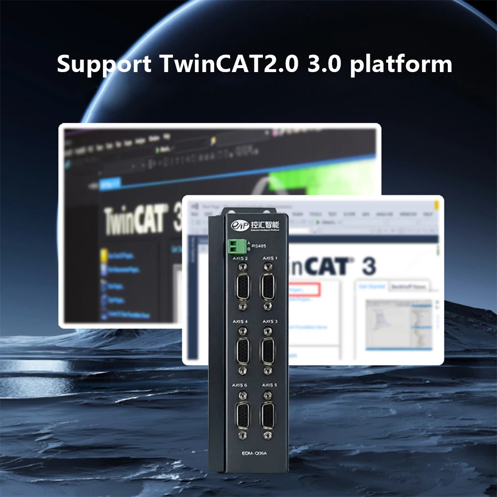 Adipcom EDM-Q06A EtherCAT 6축 모션 컨트롤러 펄스/서보 제어 24V PLC 프로그래밍 로직 스테퍼 및