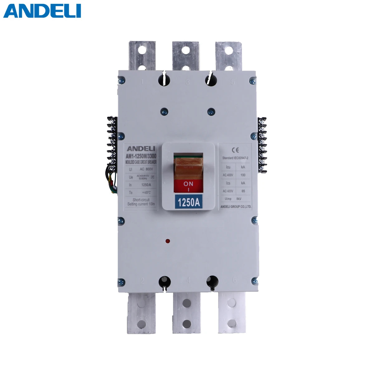 ANDELI AM1 1250M/3300 1000a 1250전류 제성형 Mccb 3p Ac 정격 회로차단기