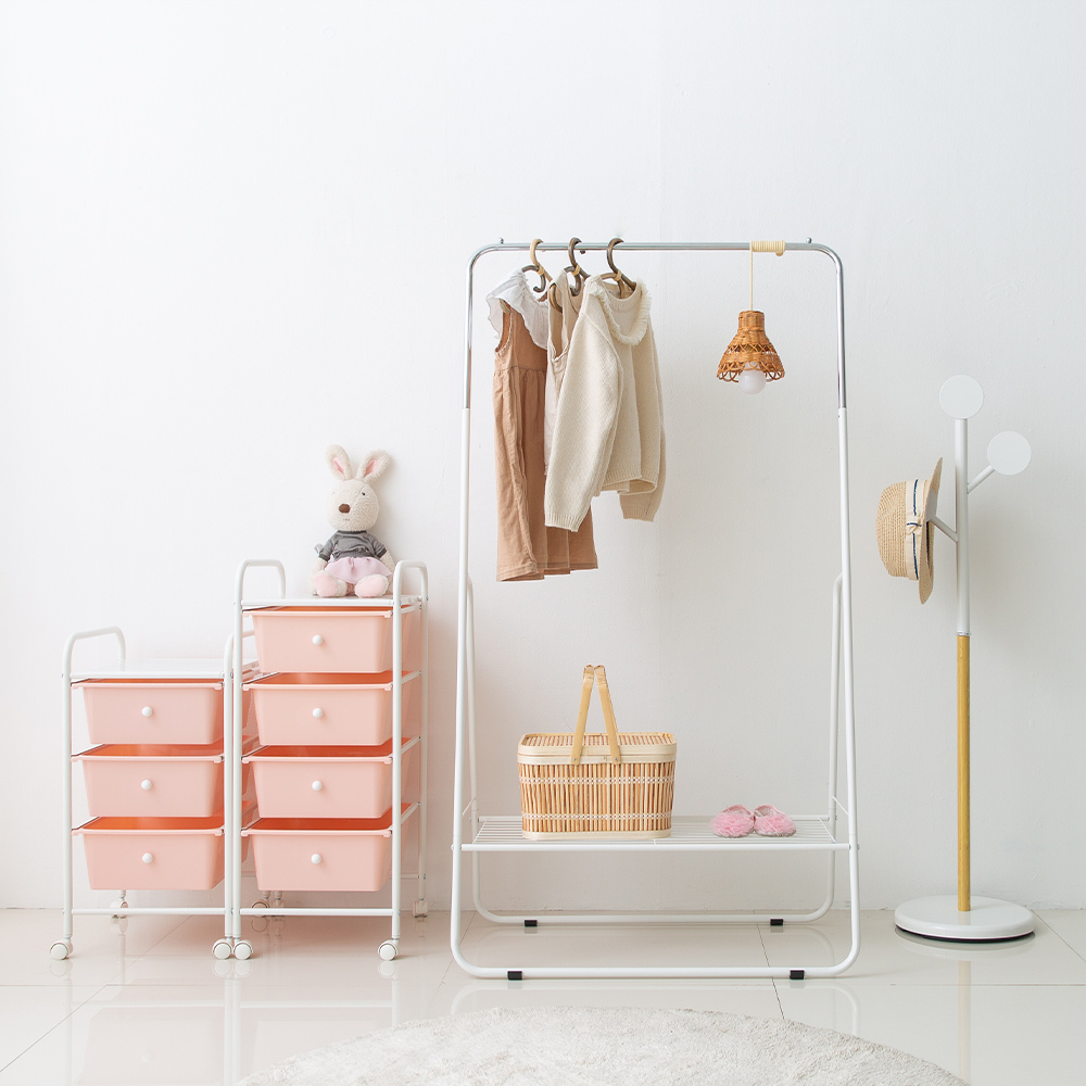 트레고 모던하우스 스탠드행거 이동식 옷걸이행거 철제 선반 드레스룸 옷가게