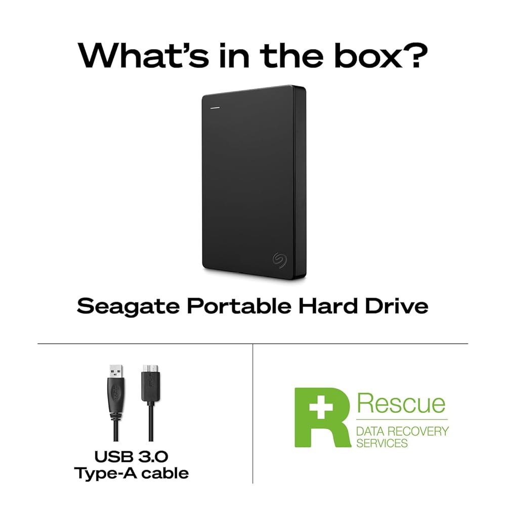 Seagate 휴대용 2TB 외장 하드 드라이브 HDD u2014 USB 3.0(PC, Mac, PlayStation 및 Xbox용) - 1년 구조 서비스(STGX2000400) - 상세 이미지 2