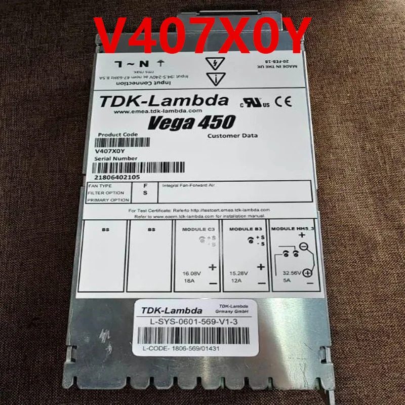 TDK-LAMBDA VEGA 450 450W V407X0Y리퍼 전원공급장치