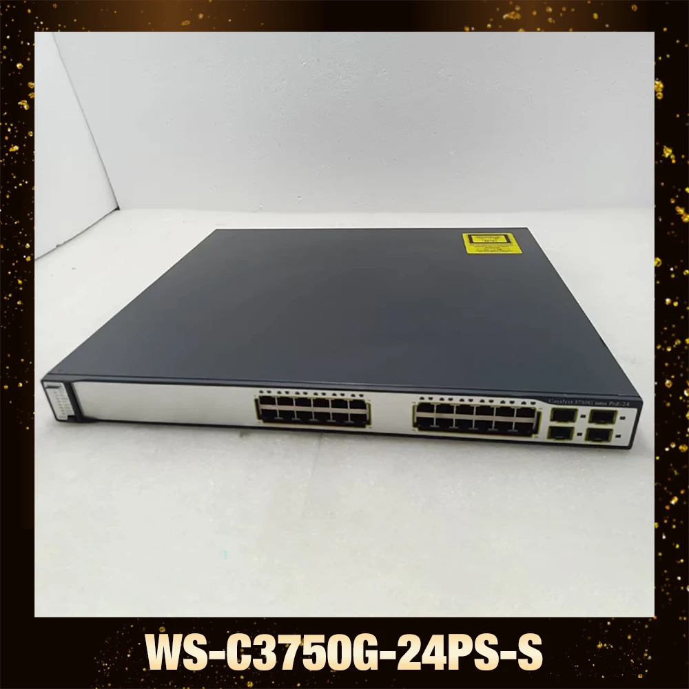 Cisco WS-C3750G-24PS-S24포트 기가비트 POE 전원 공급 4포트 광 네트워크 스위치