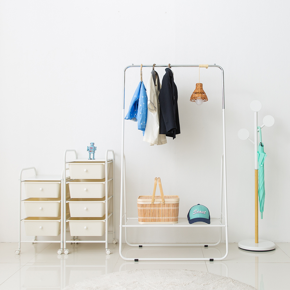 트레고 모던하우스 스탠드행거 이동식 옷걸이행거 철제 선반 드레스룸 옷가게