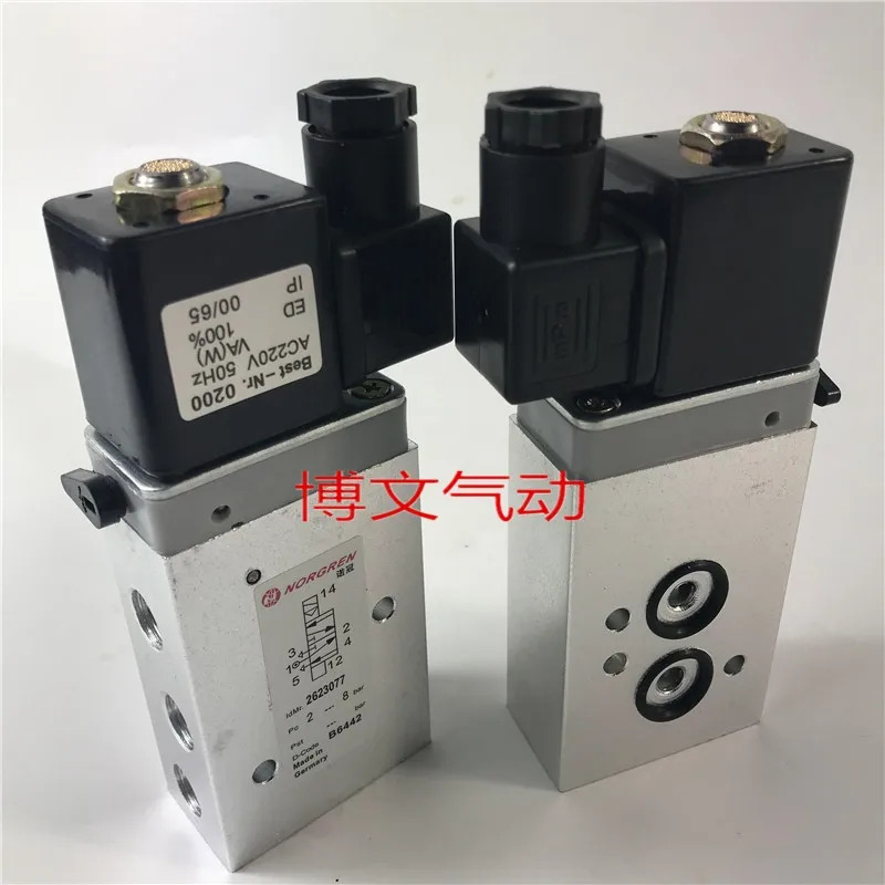 솔레노이드 밸브 2623077 Noguan 2위치 5방향 플레이트 공압 방향 AC220VDC24V