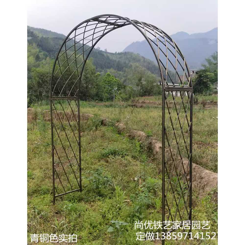 장미 터널 게이트 정원 철제 아치 지주대 가든 문없음 120x30x200cm 블랙 - 상세 이미지 3