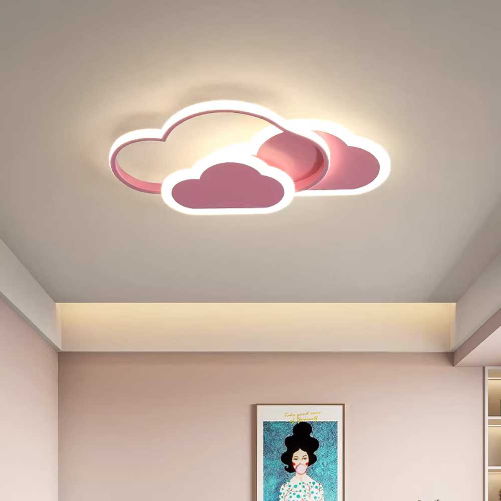 구름조명 LED 천장조명 아이방 침실 취침등 키즈 방등 구름형 - 화이트 42cm - 3가지 조명 - 상세 이미지 3