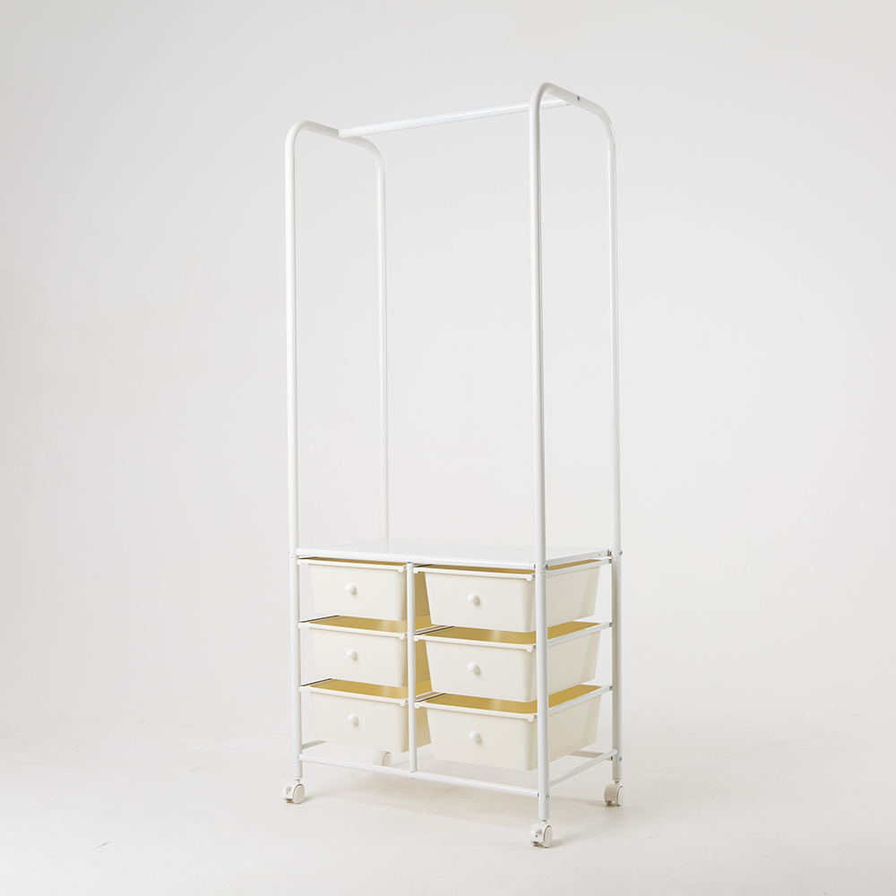 이동식 트롤리행거 옷걸이 튼튼한 서랍형 유아행거 스텐드옷걸이 원룸 아이방