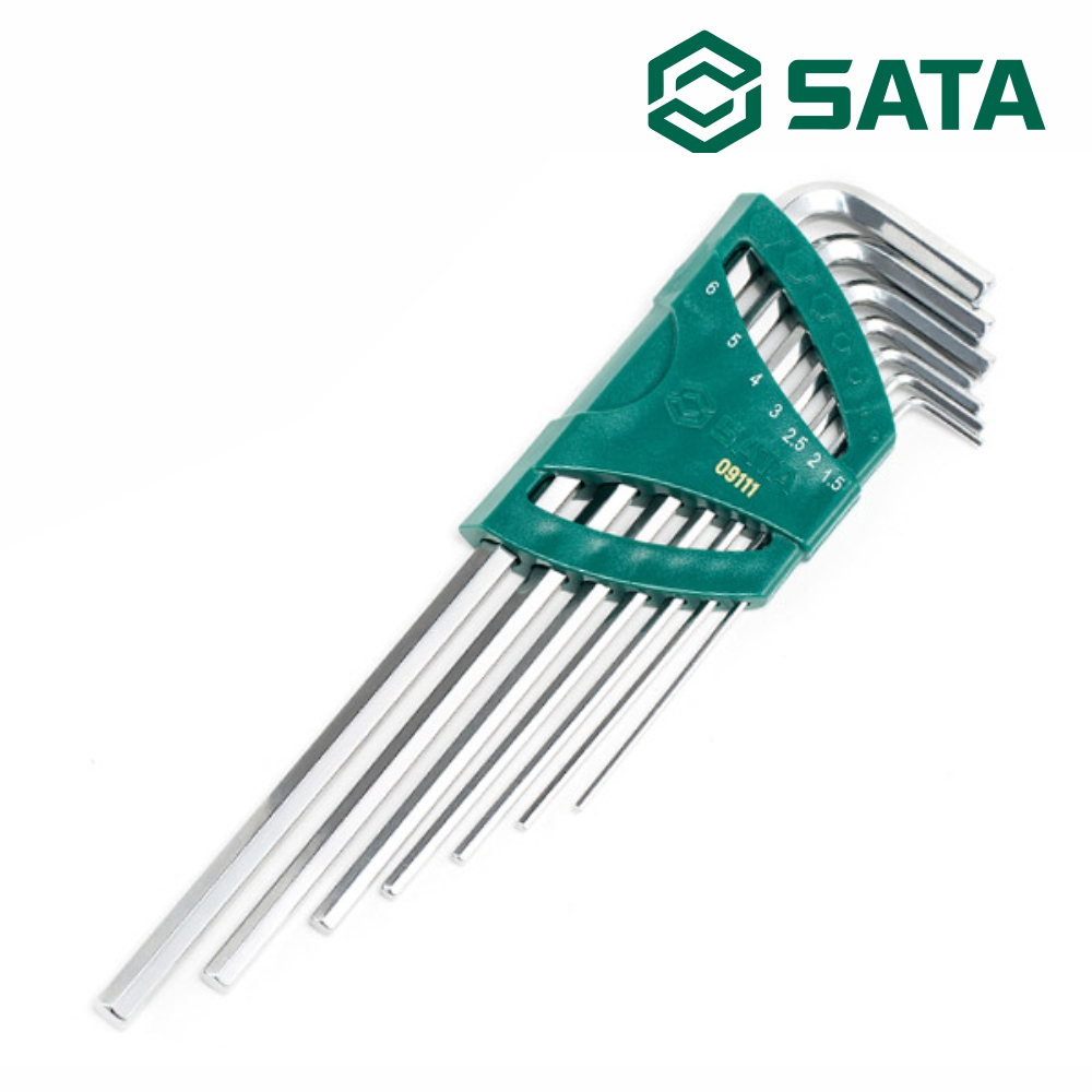 사타 SATA 육각 엑스트라 롱 렌치 세트 7PCS 09111 기억자랜찌 - 상품 이미지