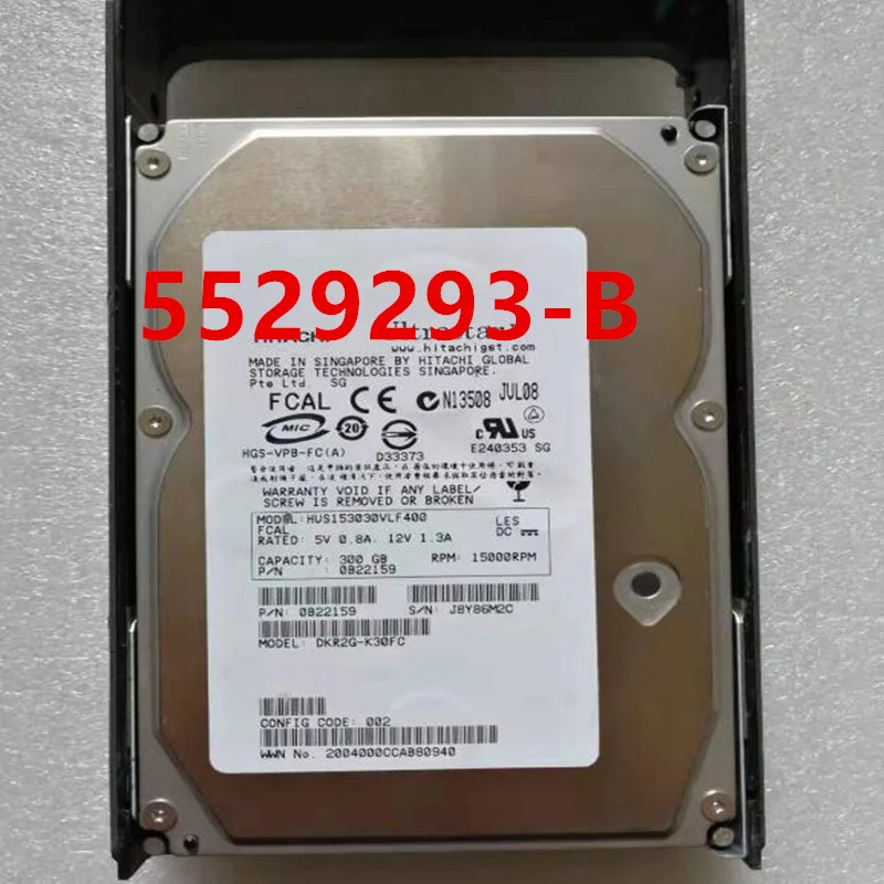 HDS XP24000 XP20000 오리지널 하드 300GB FC 3.5 인치 15K 32MB 서버 HDD 5529293-B R2G-K300FC