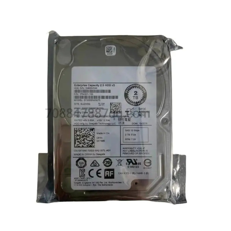 원본 ST2000NX0273 2T 7.2K SAS 2.5 12G 0XY986