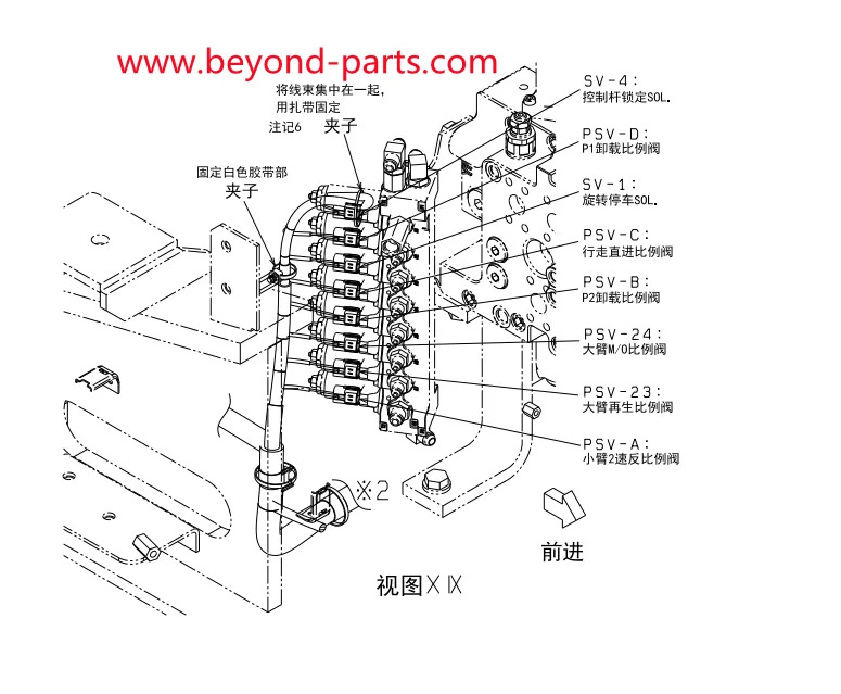 SK200-10 굴삭기 솔레노이드 밸브 그룹 LQ35V00008F1