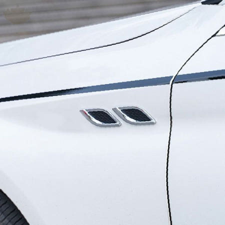 자동차 펜더 입체 크롬 벤트 장식 양측 세트 방수 접착 엠블럼 차량 외관 포인트