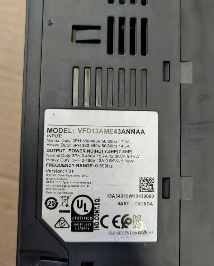 VFD13AME43ANNAA 3개월 으로 잘 작동함