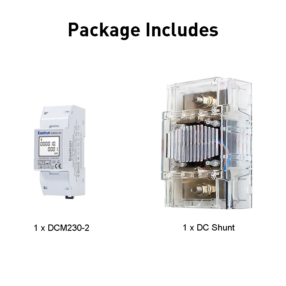 Eastron DCM230-2 시리즈 MID 승단일 부하 Modbus RS485 DC 에너지 미터75mV 션트 포함