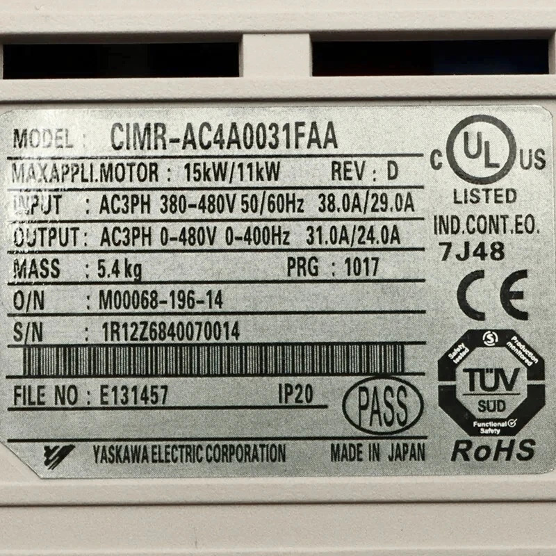 새 Yaskawa CIMR-AC4A0031FAA 인버터