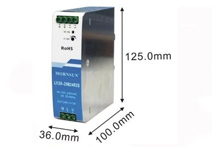 LI120-20B24R2S 스위칭 전원공급장치 220V 12/48 레일 금속 하우징 NDR-120