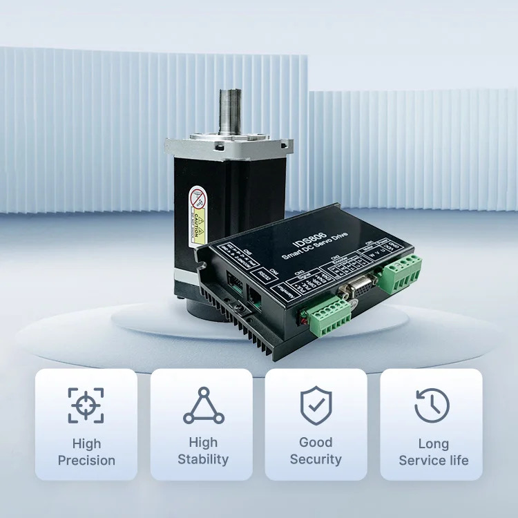 섬유 기계IDS850PRO 드라이버가 포함된 400W 24V 20A 정격 토크 1.27Nm 브러시리스 3000rpm DC 서보모터