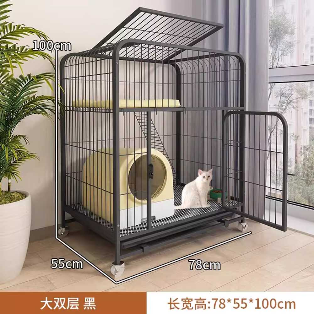 대형견 철장 케이지 펜스 집 사각철장 하우스 개장 60x45x66cm 소형 2단 이미지 8