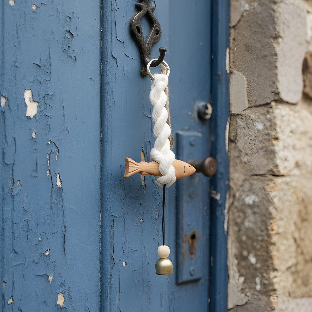 액막이명태도어벨 풍경소리 핸드메이드 마크라메 물고기 문종