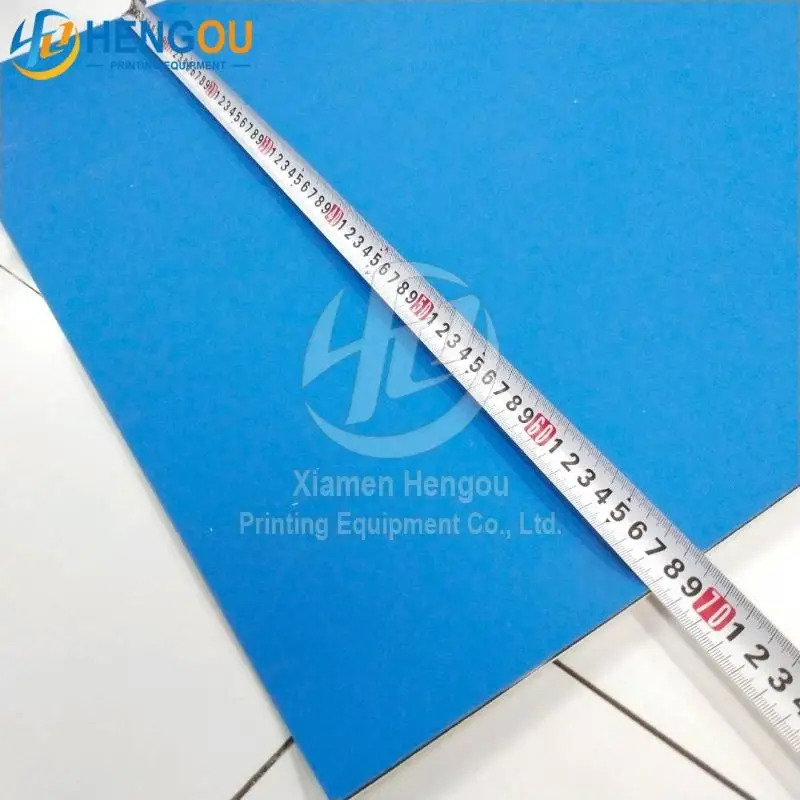 KBA Roland Heidelber SM74 인쇄기계 교체 예비 부품 고무 담요 블루 좋은784x680x1.95mm