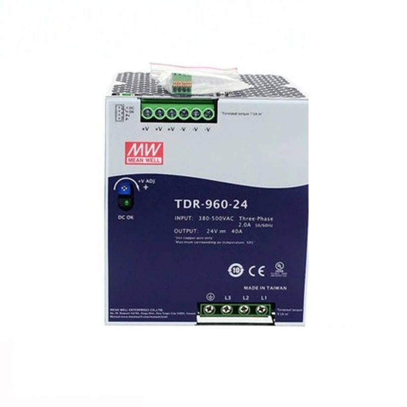 평균 잘 TDR-960-24 960W 24V 40A 스위칭 전원공급장치 기능 슬림 3상 산업DIN 레일