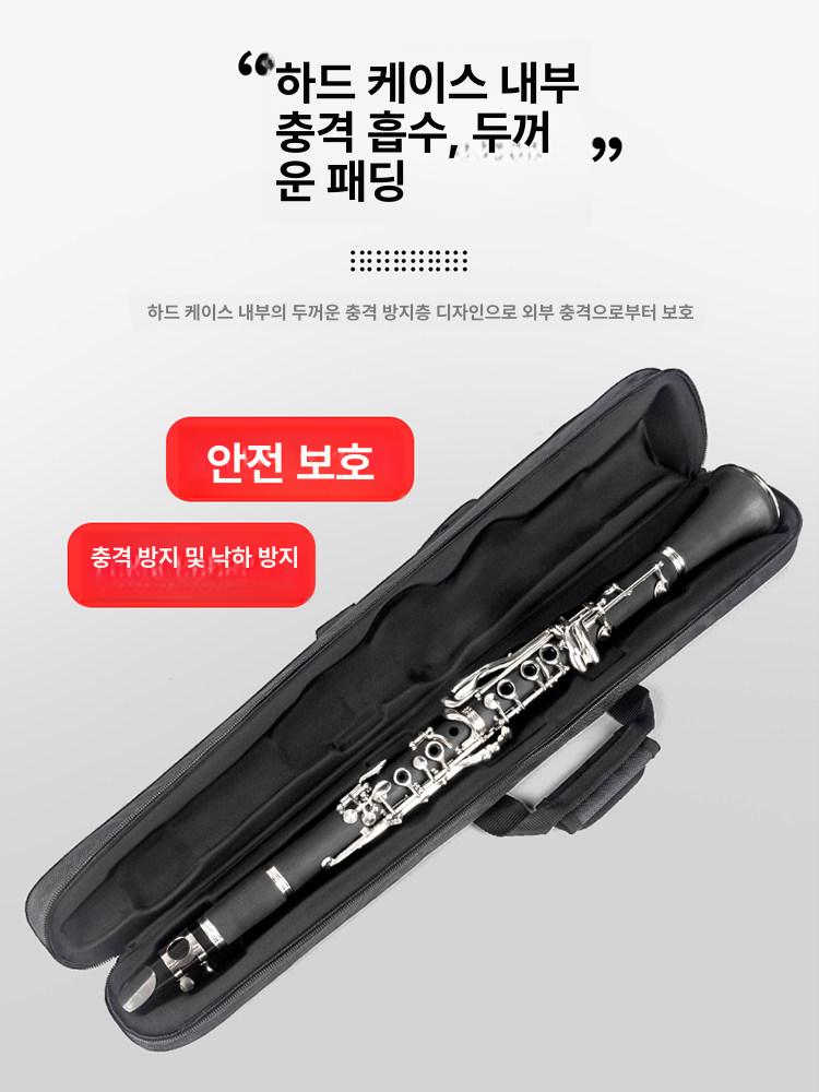 클라리넷 케이스 방수 공연용 컴팩트 일체형 싱글 수납 블랙 - 상세 이미지 3