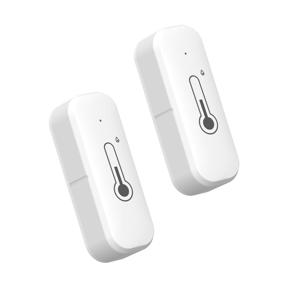 스마트 WiFi 습도계 온도계 - 원격 모니터링 기능이 있는 실내 온도 습도 센서, Tuya 앱 알림, Alexa/Google 호환, 허브 필요 없음(2팩) - 상품 이미지