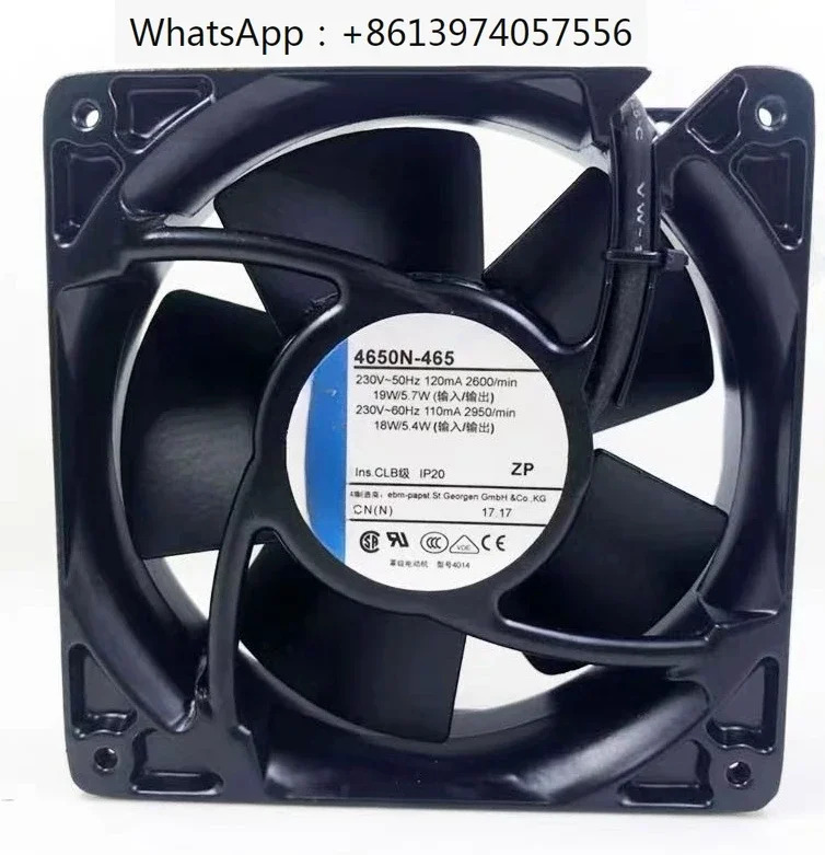 4650N 팬 4656N 4 인치 12038 AC220V 고온 방지 금속 냉각팬