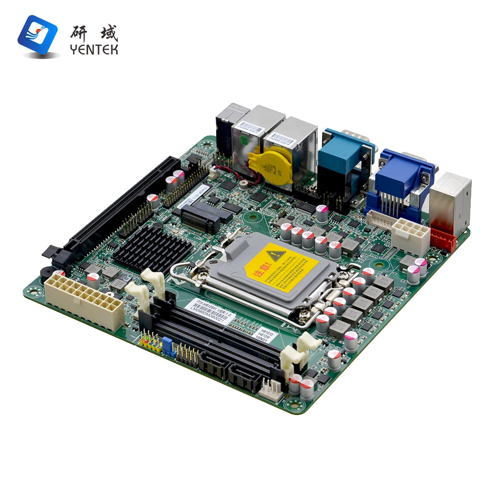 YENTEK H610 고속 칩셋 LGA1700 DDR4 2 SATA3.0 VGA HD 6 RS232 COM LAN 산업임베디드 미니 Itx 마더보드